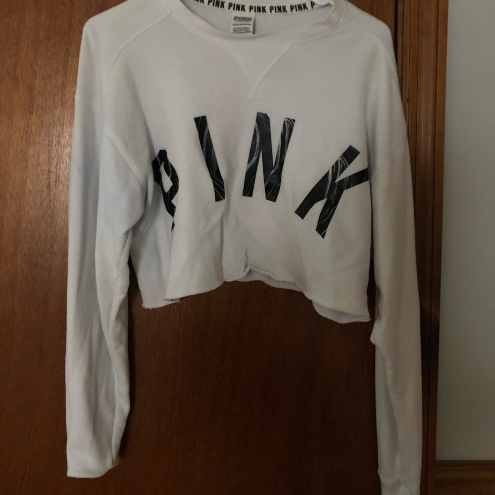 White cropped sweatshirt